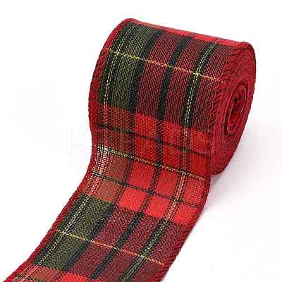 Polyester Imitation Linen Ribbon OCOR-G007-02E-1