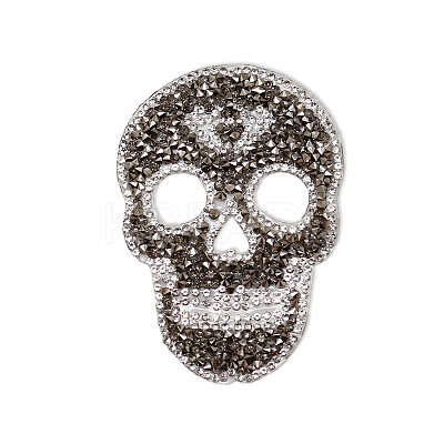 Halloween Skull Shape Hotfix Rhinestone WG56936-06-1