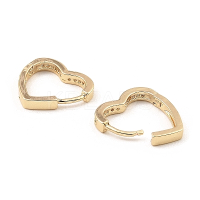 Brass Micro Pave Cubic Zirconia Hoop Earring EJEW-D078-23KCG-1