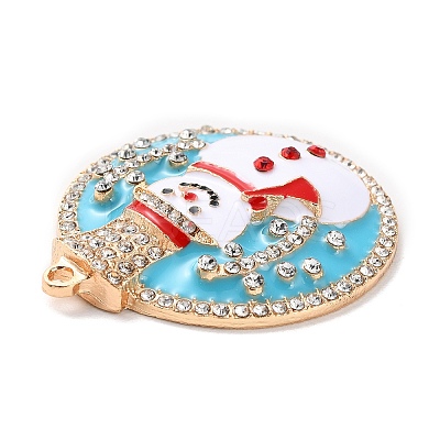Christmas Zinc Alloy Rhinestone Pendnats LS-PALLOY-K008-02B-KCG-1