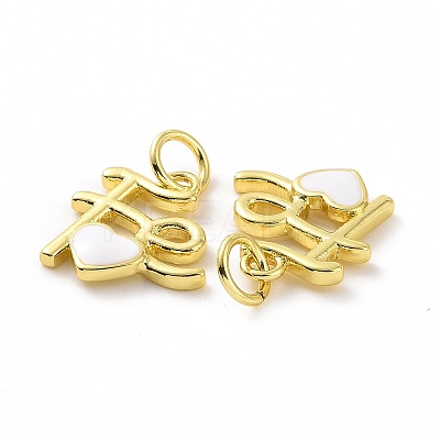 Rack Plating Brass Enamel Charms KK-C008-18G-05-1