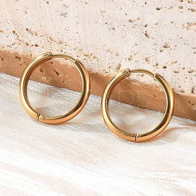 201 Stainless Steel Hoop Earrings LS-EJEW-P304-15B-G-1