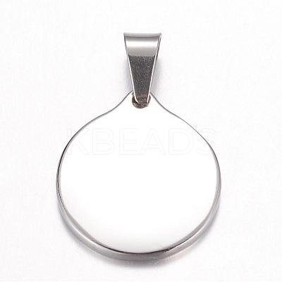 Tarnish Resistant 304 Stainless Steel Pendants STAS-P048-04-1