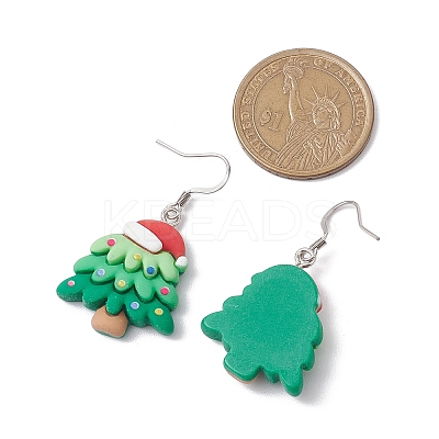 Christmas Resin Dangle Earrings EJEW-JE06090-1