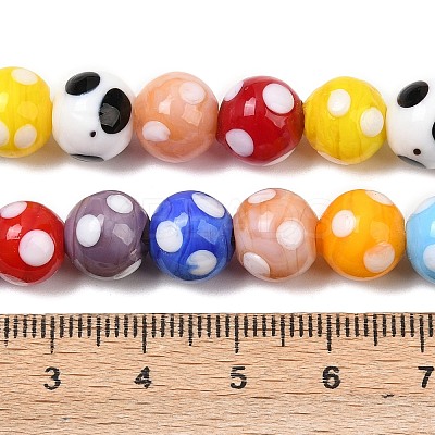 Handmade Lampwork Beads X-LAMP-D002-10mm-01C-1
