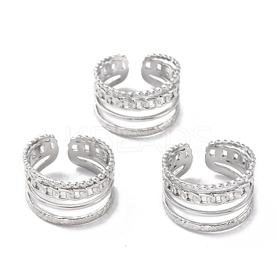Tarnish Resistant 304 Stainless Steel Finger Rings RJEW-L102-03P-1