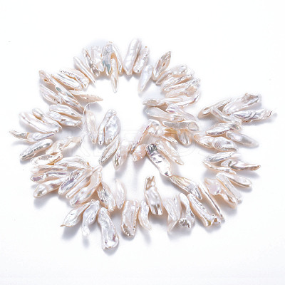 Natural Keshi Pearl Beads Strands PEAR-S020-J01-1