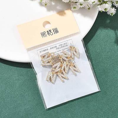 SHEGRACE Brass Micro Pave Clear Cubic Zirconia Pendants XGRQ29404-394G-N-1