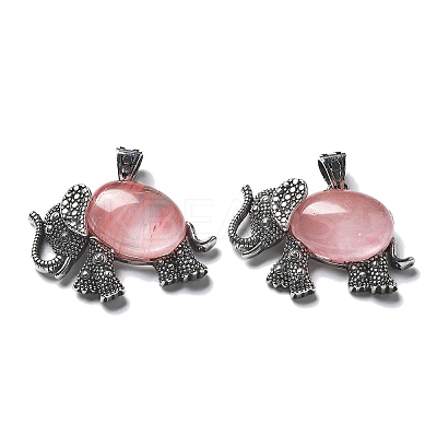 Cherry Quartz Glass Pendant G-H083-02AS-10-1