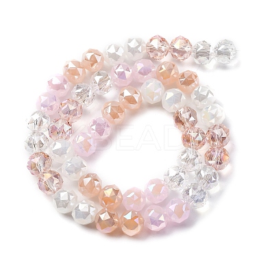 Transparent Glass Beads Strands GLAA-Q009-01C-1