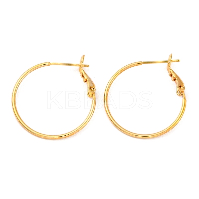 Brass Hoop Earrings EJEW-R014-17A-G-1