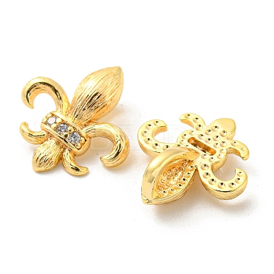 Brass Micro Pave Cubic Zirconia Charms KK-Q809-08G-1