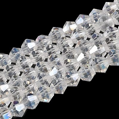 Transparent Electroplate Glass Beads Strands EGLA-A039-T3mm-B13-1