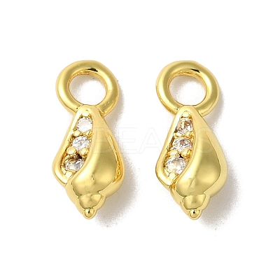 Brass Micro Pave Cubic Zirconia Pendant KK-H487-18G-1