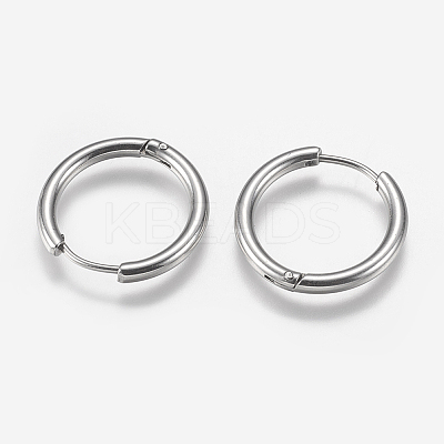 Tarnish Resistant 304 Stainless Steel Huggie Hoop Earring Findings LS-STAS-I097-051A-1