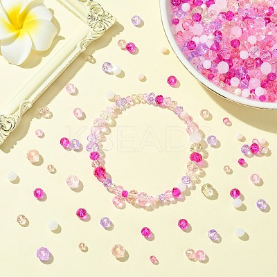 1000Pcs 3 Styles Glass Rondelle Beads GLAA-CJC0009-09D-1