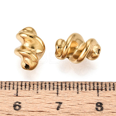 Twist Corrugated 304 Stainless Steel Beads STAS-T072-13B-G-1