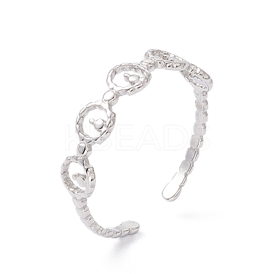 Non-Tarnish 304 Stainless Steel Ring Wrap Open Cuff Ring for Women RJEW-H107-01P-1