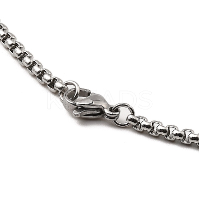 Alloy Dragon Pendant Necklace with 201 Stainless Steel Box Chains LS-NJEW-D053-01AS-1