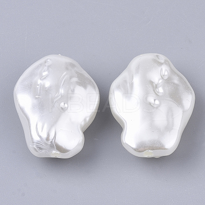 ABS Plastic Imitation Pearl Beads OACR-T022-09-1