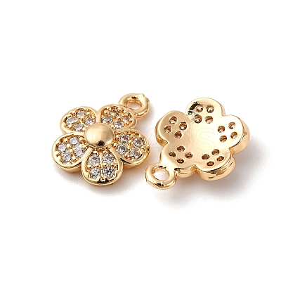 Brass Micro Pave Cubic Zirconia Pendants KK-Z112-17G-1