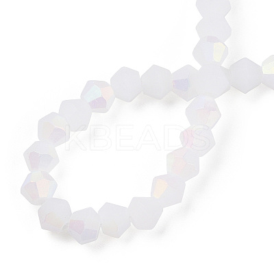 Imitation Jade Bicone Frosted Glass Bead Strands LS-GLAA-F029-JM4mm-A06-1