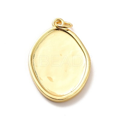Rack Plating Brass Enamel Pendants KK-M230-23G-1