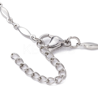 Tarnish Resistant 304 Stainless Steel Oval Link Chain Bracelet Makings AJEW-JB01183-1