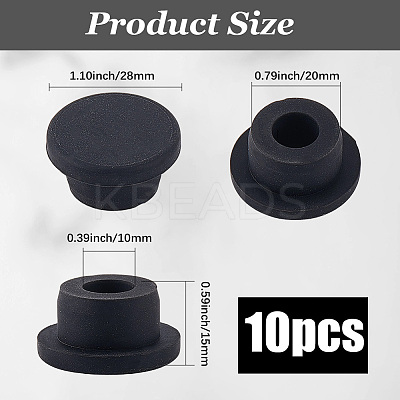 10Pcs Silicone Hole Plugs AJEW-GF0011-66E-1