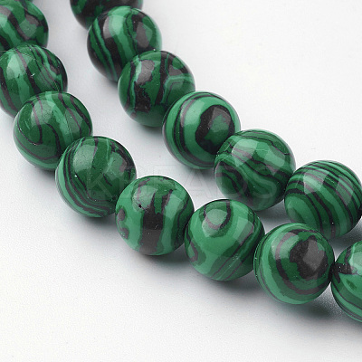 Synthetic Malachite Bead Strands G-G735-70-8mm-1