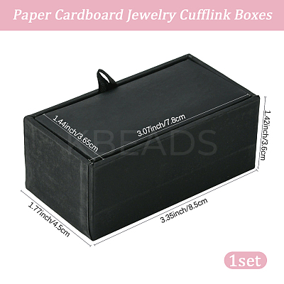 Paper Cardboard Jewelry Cufflink Boxes CON-WH20008-13A-1