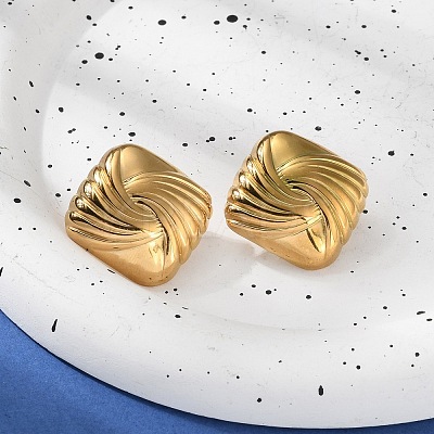 304 Stainless Steel Stud Earrings for Women EJEW-K306-01G-1