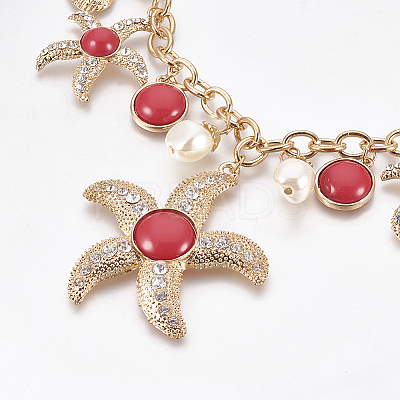 Alloy Pendant Necklaces NJEW-WH0002-03G-1