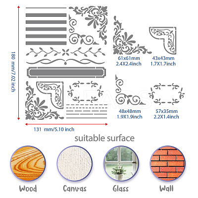Stainless Steel Cutting Dies Stencils DIY-WH0289-024-1