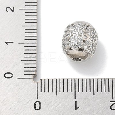 Rack Plating Brass Micro Pave Cubic Zirconia Beads KK-L224-030P-1