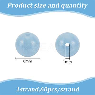 Natural Angelite Beads Strands G-AR0005-69A-1