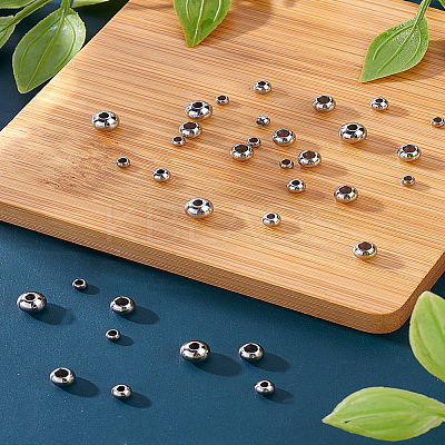160Pcs 4 Styles 304 Stainless Steel Spacer Beads STAS-LP0002-11-1