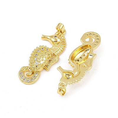 Brass Micro Pave Cubic Zirconia Pendants KK-F908-24G-1