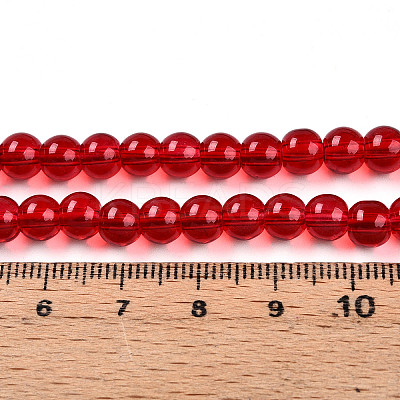 Baking Paint Transparent Glass Beads Strands DGLA-N006-6mm-10-1