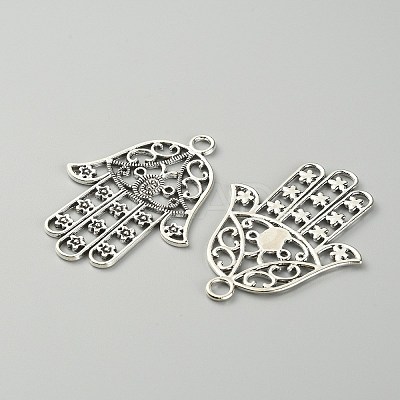 Tibetan Style Big Pendants TIBEP-WH0001-02AS-1
