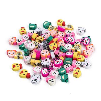 Mixed Shape Animal Handmade Polymer Clay Beads CLAY-R060-1