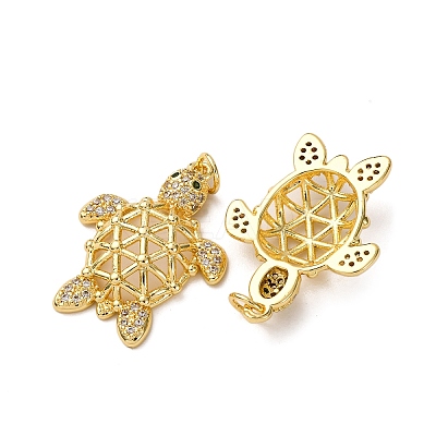 Brass Micro Pave Cubic Zirconia Pendants KK-A271-03A-G-1