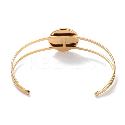 Ion Plating(IP) 304 Stainless Steel Bracelets Setting Making BJEW-B090-03D-G-1