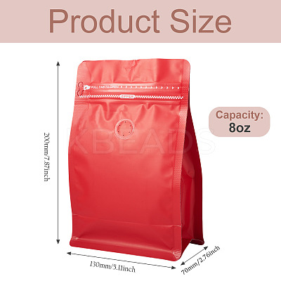 10Pcs BOPP and Aluminized PET and PE Resealable Coffee Zipper Bags with Valve ABAG-TA0001-93A-1