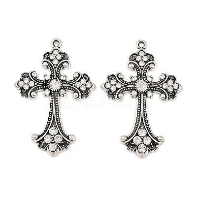 Alloy Rhinestone Cross Big Gothic Pendants LS-ALRI-1475-NR-1
