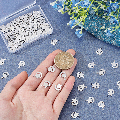 120Pcs 304 Stainless Steel Charms STAS-UN0028-81-1