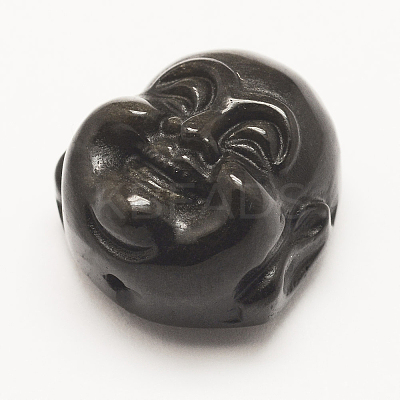 Natural Golden Sheen Obsidian Pendants G-G660-09-1
