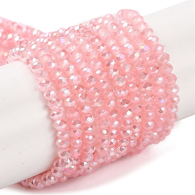 Baking Electroplate Glass Beads Strands LS-DGLA-A039-J4mm-B08-1