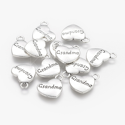 Tibetan Style Heart Alloy Pendants TIBEP-Q043-201-RS-1