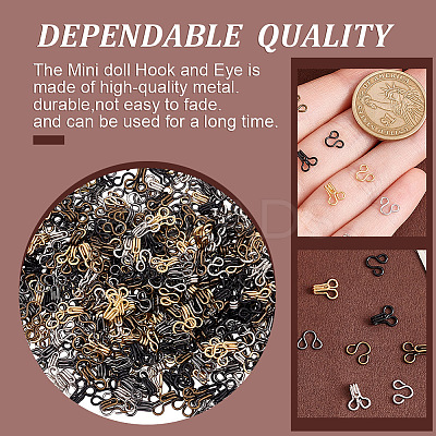 300Pcs 5 Colors Brass Interlocking Clasps FIND-GO0002-45-1